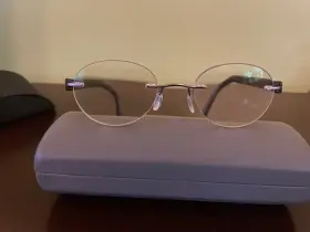 Silhouette 7608 40 6055 Brown Titanium Rimless Eye Glasses Frames And Case 17-135
