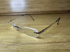 19-140 Silhouette 7622 Spx/titanium 6057 Black/clear Rimless Eyeglass Frames