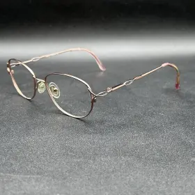 6902-062524-22 Silver Dollar Margie Eyeglasses Frame Rose Gold Flex 54-17-135 Used