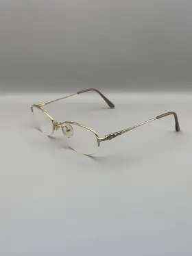 Tc-835 Silver Dollar Titanium Eyeglasses Tc 835 Gold Half Rim 130 Unisex Lightweight
