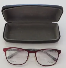 2514 Skaga Nimba Burgundy 52 X 17 135 Titanium Eyeglass Frames Spring Hinges