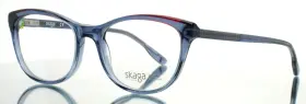 53-18-140 Skaga Sk2857 Hilma 424 Blue Womens Semi Cat Eye Full Rim Eyeglasses 53-18-140 Skaga Sk2857 Hilma 424 Blue Womens Semi Cat Eye Full Rim Eyeglasses