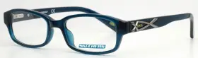 46-15-130 Skechers Se1127-1 090 Shiny Blue Unisex Kids Eyeglasses B 27