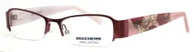 49-17-135 Skechers Sk2006 Sro Satin Rose Womens Rectangle Half Rim Eyeglasses