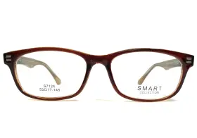 53-17-145 Smart S7124 Eyeglasses Frames Brown/crystal Rectangular Full Rim