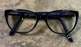 52-16-138-35 Sofia Vergara Josephine Eyeglass Frame Navy Blue Cat Eye Flex Hinge
