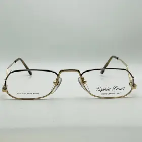 50-22-150 Sophia Loren M180 Eyeglasses Frame Zyloware 328 Gold Full Rim Read
