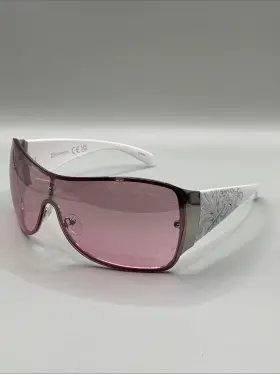 Hsspl0624-r Southpole South Pole Sunglasses 1024sp Slvpk White Frames Pink Shield Lens