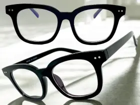81259 Spexx Eyewear Men Classic Vintage Retro Sophisticated Style Clear Lens Eye Glasses Black Frame