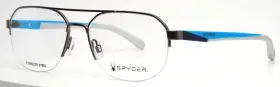 55-17-140 Spyder Sp4019 070 Graphite Mens Aviator Half Rim Eyeglasses B 42