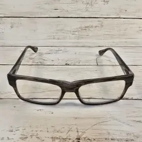 57-19-150 Stacy Adams Sa09 Grey Woodgrain Rectangular Eyeglass Frames Mens