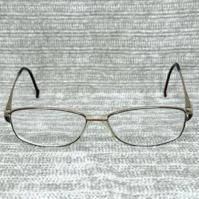 54-13-135 Stepper Eyewear Origin Titanium Eyeglasses Frame Si-3146 Gold Maroon Full Rim