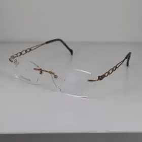 Si-96919 Stepper Eyewear F012 Brown Rimless Titanium Eyeglasses Frames 52-16-135mm #3