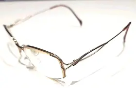 Si3060 Stepper Eyewear F018 Gold Titanium Half Rim Rectangle Eyeglasses Frame 51-17 135