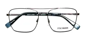 Sml.145mm5417145 Steve Madden Sm L.145mm Black Revealled Men Full Rim Eyeglasses Frame 54-17-145