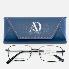 54-17-140 Success Ss-367 Matt Gun Gunmetal Rectangle Full Rim Eyeglasses B 34