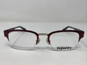 49-19-135 Superdry C.060 Clarke Burgundy Half Rim Eyeglasses Frame D568 49-19-135 Superdry C.060 Clarke Burgundy Half Rim Eyeglasses Frame D568