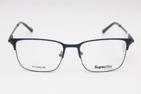 Superflex Sf-1168t M201 Black Rectangle Eyeglasses Frames 55-18-145