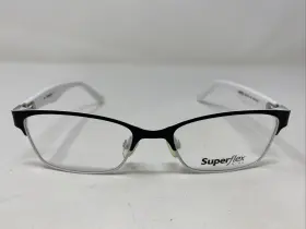 47-17-130 Superflex Sfk-127 Kids C.2 Black/white Full Rim Eyeglasses Frame Zq07 47-17-130 Superflex Sfk-127 Kids C.2 Black/white Full Rim Eyeglasses Frame Zq07