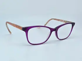 Superflex Sfk-196 C1 Purple Sparkle Kids Cat Eye Eyeglasses Frame With Flexhinge