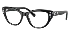 0sk2023-1001 Swarovski New Black Cat Eye Sk2023 1001 Eyeglasses Women