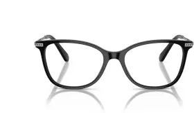 Sk2010 Swarovski Womens 52 Mm Square Eyewear Glasses Black Frame Studded