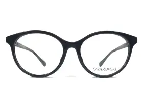 54-17-145 Swarovski Sk2021 Eyeglasses Frames Sk2019f 1001 Shiny Black Cat Eye Full Rim