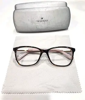 Sw5117 Swarovski Elina Tortoise Pink Square Eyeglasses 54-16 140 Case Cloth Sw5117 Swarovski Elina Tortoise Pink Square Eyeglasses 54-16 140 Case Cloth