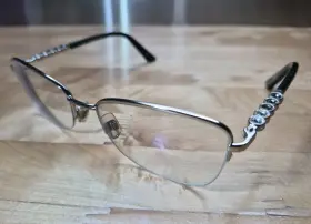 54-17-135 Swarovski Sw5140 Felicia Sw 5140 016 Silver Semi Rim Metal Eyeglasses Frame 54-17-135 Swarovski Sw5140 Felicia Sw 5140 016 Silver Semi Rim Metal Eyeglasses Frame