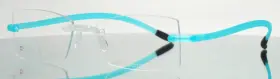 52-16-140 Swissflex Sfc2109 Clear Blue Womens Rectangle Rimless Eyeglasses B 31