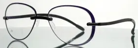 53-17-140 Swissflex Sfcc126 Ne1-d01 Dark Purple Mens Teardrop Eyeglasses B 43