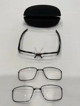 Ox3128-0253 Switch Full Rim Pewter Metal Eyeglass Frames With Case