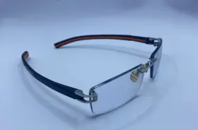 52-18-140 Tag Heuer Tma21541 Tagheuer Eyeglasses Frames Only Black/orange Rimless