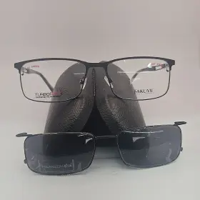 59-18-145 Takumi Tk1216 Black Solid Metal Full Rim Eyeglass Frames 360 Hinges