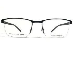 51-18-145 Tech Flex 30144s Eyeglasses Frames Grey Blue Rectangular Half Rim