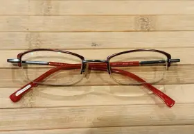 20-135 Ted Baker B127 Inch Tokyo Baby Eyeglass Frames 45 Red Half Rim