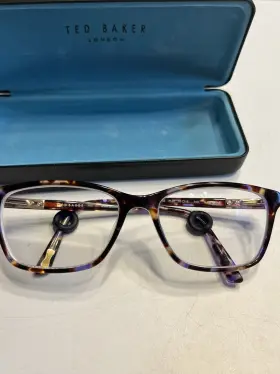 B742 Ted Baker Tortoise Eyeglass Frames W Hard Shell Case