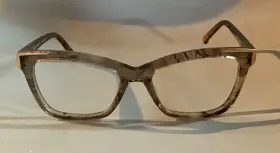 B758 Ted Baker Womens Rectangular Acetate Eyeglass Frames Grey
