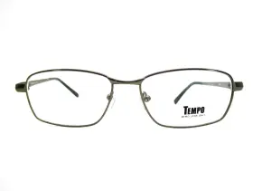 54-15-140 Tempo Mm1027 Gm Gunmetal Gray Rectangular Full Rim Eyeglasses Frames A