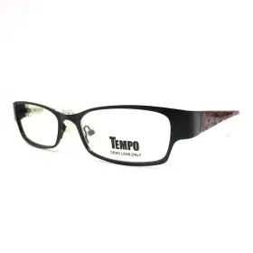 51-16-135 Tempo Wm5108 Bk Eyeglasses Frames Black Red White Rectangular Full Rim