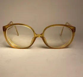 8623-30 Terri Brogan Vintage 8623 30 Transparent Yellow Glasses Frames Made In Germany