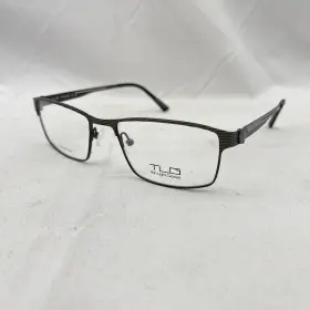Nu024 Thin Light Glasses 730638403798 Tlg Rectangular Titanium Demo Lens Eyeglasses Gunmetal