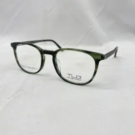 Nu076 Thin Light Glasses 730638435805 Tlg Unisex Square Demo Lens Eyeglasses Green