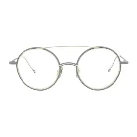 Bgryslv50 Thom Browne 50-21-141 Tb108 Eyeglasses Grey/silver Round Frame New
