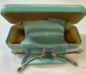 1059-6001 Tiffany & Co. Vintage And Tf Eyeglasses Frames Only With Case Made In Italy 1059-6001 Tiffany & Co. Vintage And Tf Eyeglasses Frames Only With Case Made In Italy