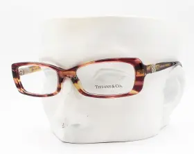 2070-b Tiffany & Co. And Tf 2070b 8081 Eyeglasses Glasses Purple Havana With Crystals 53mm
