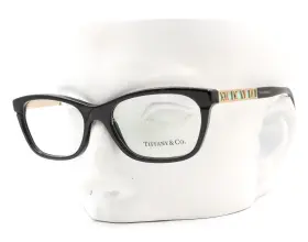 2102f Tiffany & Co. And Tf 8001 Eyeglasses Glasses Polished Black Gold Atlas 54mm
