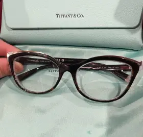 2192-8134-54 Tiffany & Co. And Eyeglasses Tf 2192 F 8134 Havana Blue Frames Original Box Cloth