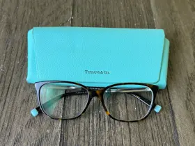 15-140 Tiffany & Co. 2215 And 2215-b Eyeglasses Frames 8055 Black Blue 54 Silver I696