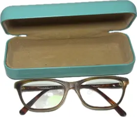 53-16-140 Tiffany & Co. 8164 And Tf 2078 Eyeglasses Glasses Brown Tortoise Blue Case